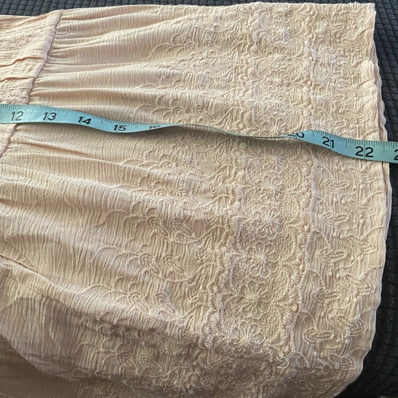 American Eagle Embroidered Blush Babydoll Blouse - Picture 7 of 8